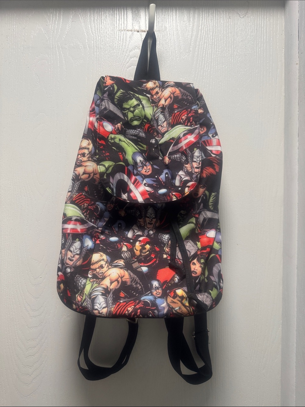 Marvel Black Multicolor Avengers Graphic Backpack